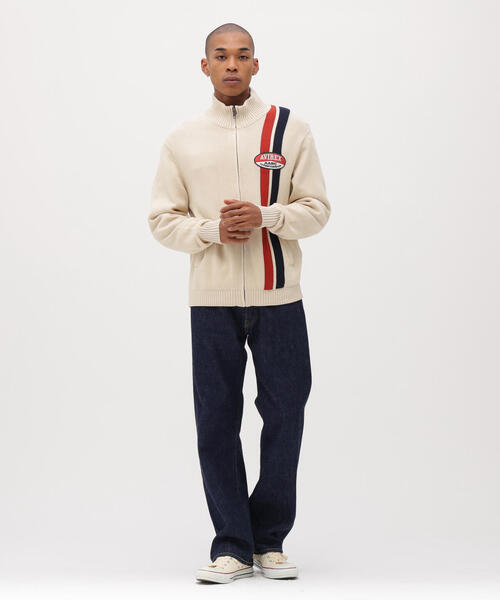 セーター ニット 「A.A.R.C」COTTON ZIP UP KNIT / コットン ジップアップ ニット / AVIREX / アヴィレックス メの画像