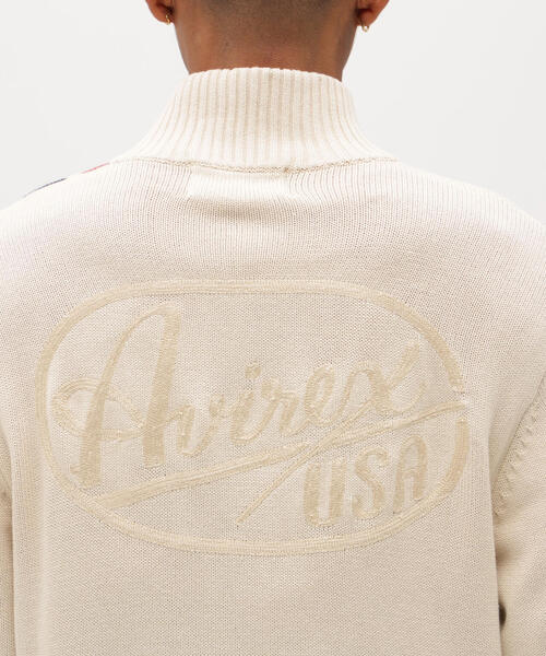 セーター ニット 「A.A.R.C」COTTON ZIP UP KNIT / コットン ジップアップ ニット / AVIREX / アヴィレックス メの画像