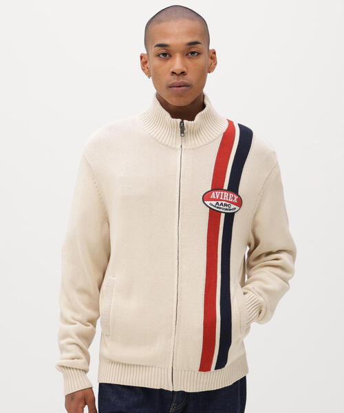 セーター ニット 「A.A.R.C」COTTON ZIP UP KNIT / コットン ジップアップ ニット / AVIREX / アヴィレックス メの画像