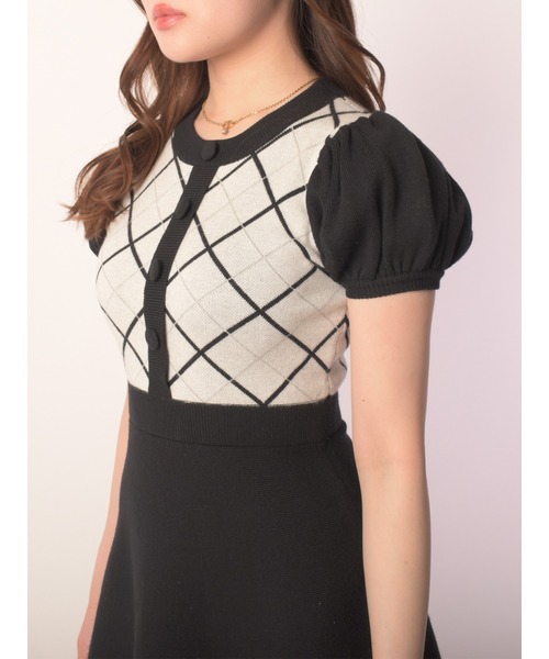 「MIIA」 ニットワンピース FREE ブラック レディース_画像4