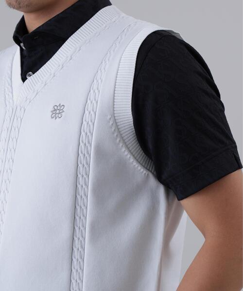 St ANDREWS セーター ニット 「St ANDREWS」9Gケーブルニットベスト