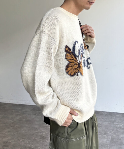 「CPCM」 長袖ニット LARGE アイボリー メンズ_画像7