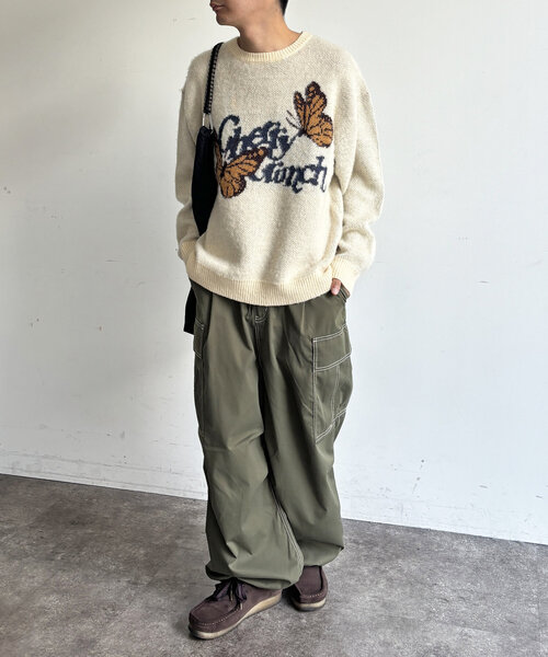 「CPCM」 長袖ニット LARGE アイボリー メンズ_画像9