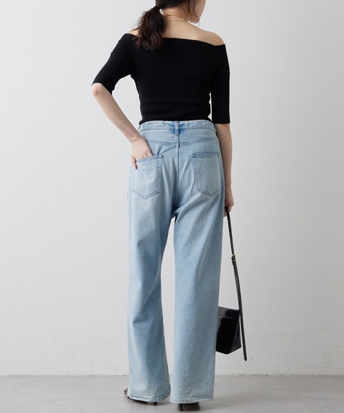 THE PAUSE ニット セーター 「THE PAUSE」オフショルハーフスリーブ