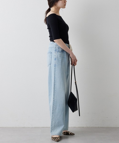 THE PAUSE ニット セーター 「THE PAUSE」オフショルハーフスリーブ