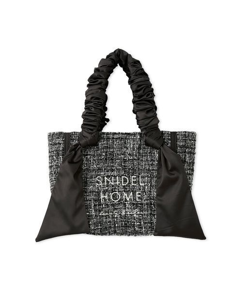 スナイデルホーム snidel ツイードリボンバッグ 黒 ブラック SNIDEL HOME ハンドバッグ ツイードリボンバッグ : ZOZOTOWN Yahoo!店