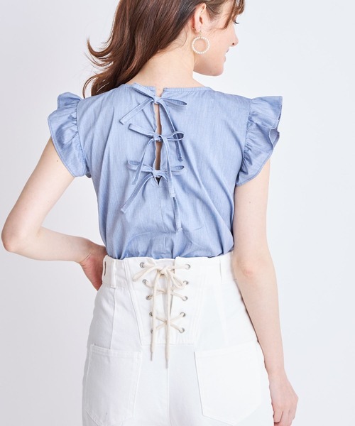 「tocco closet」 デニムパンツ M ネイビー レディース_画像3