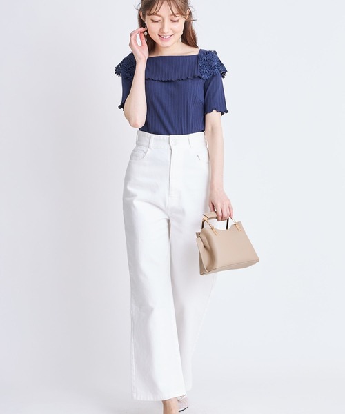 「tocco closet」 デニムパンツ M ネイビー レディース_画像5