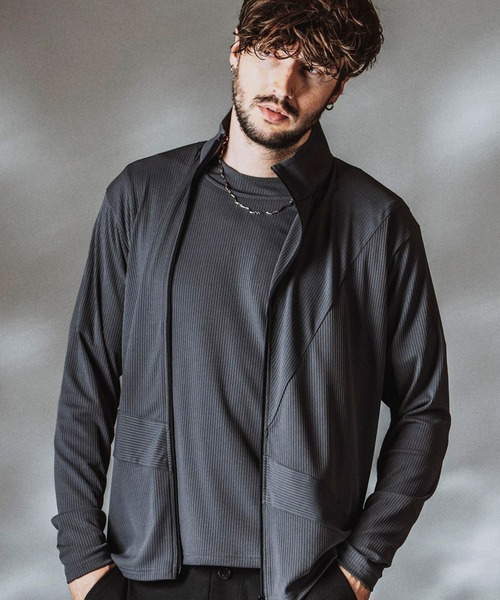 カーディガン 「NO ID.」Asymmetry ZIP Cardigan / アシンメトリージップカーディガン メンズ_3