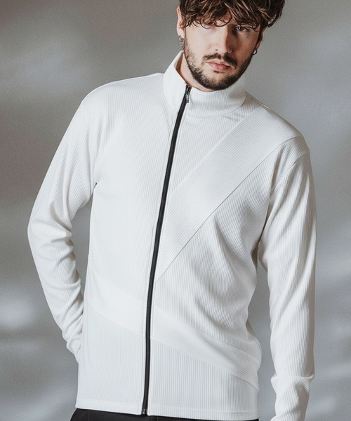 カーディガン 「NO ID.」Asymmetry ZIP Cardigan / アシンメトリージップカーディガン メンズ_1