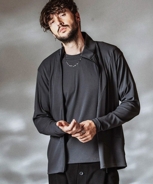 カーディガン 「NO ID.」Asymmetry ZIP Cardigan / アシンメトリージップカーディガン メンズ_10
