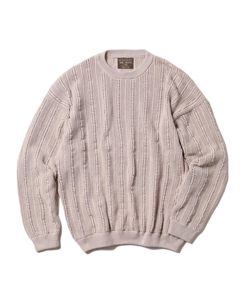 「MR.OLIVE」 長袖ニット SMALL ベージュ メンズ_画像2