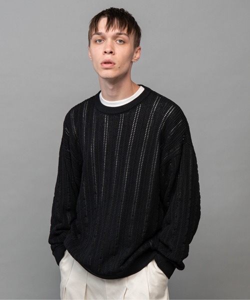 「MR.OLIVE」 長袖ニット SMALL ベージュ メンズ_画像8