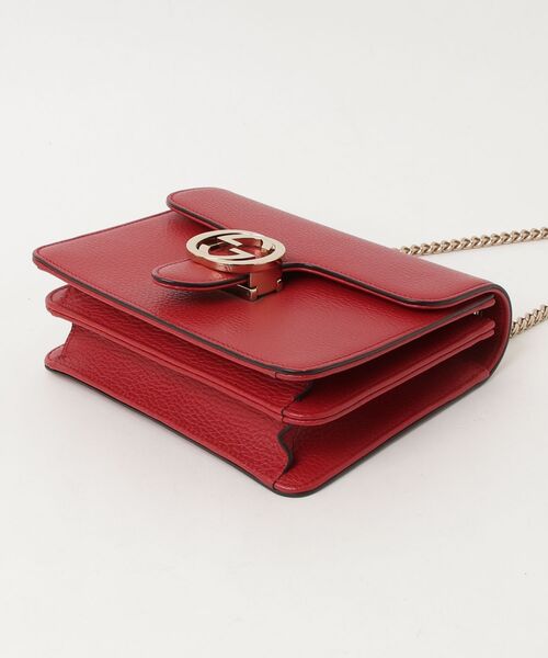 GUCCI（グッチ） インターロッキングG ショルダーバッグ - レッド