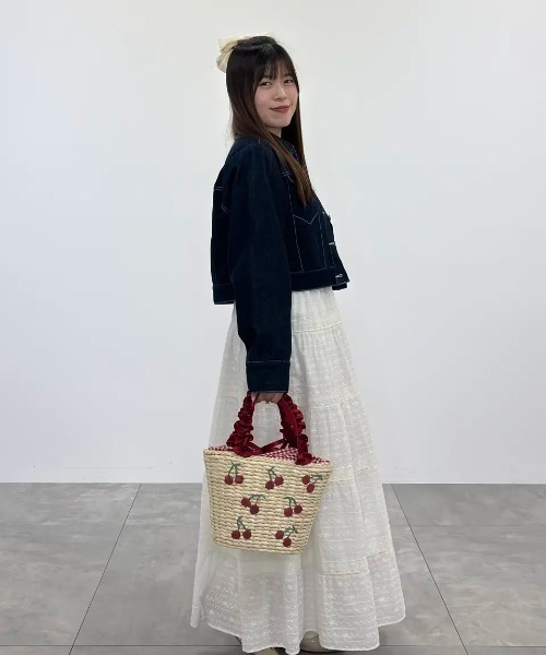 Maison de FLEUR（メゾンドフルール） ハンドバッグ チェリー刺繍