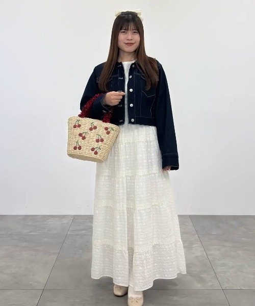 Maison de FLEUR（メゾンドフルール） ハンドバッグ チェリー刺繍