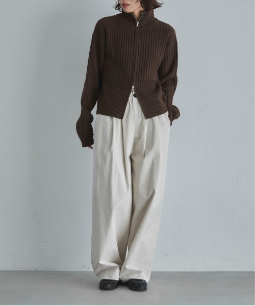 「feepur」 ニットカーディガン MEDIUM チャコールグレー レディース_画像2