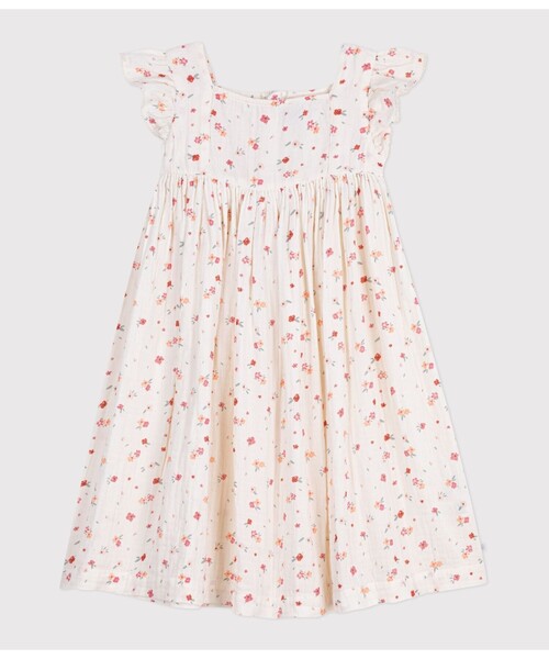 PETIT BATEAU - 衣裳 フラワープリントワンピース キッズ 小わっぱ服 ベビー、キッズ、マタニティ-ワンピース、チュニック