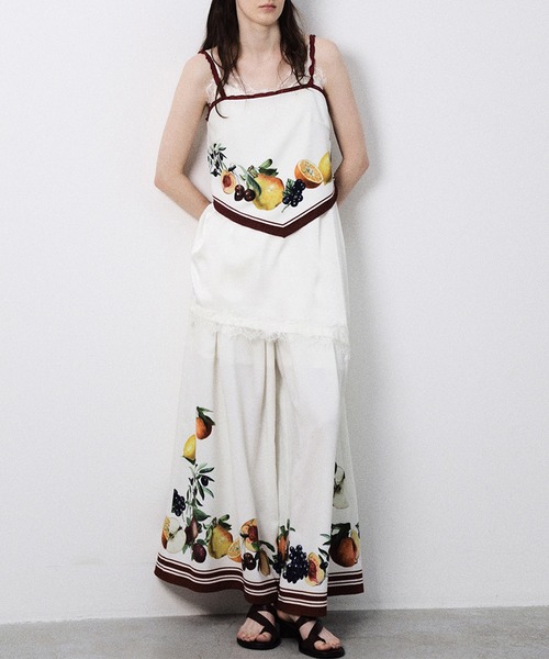 キャミソール MEDI FRUIT SCARF PATTERN CAMI TOPの画像