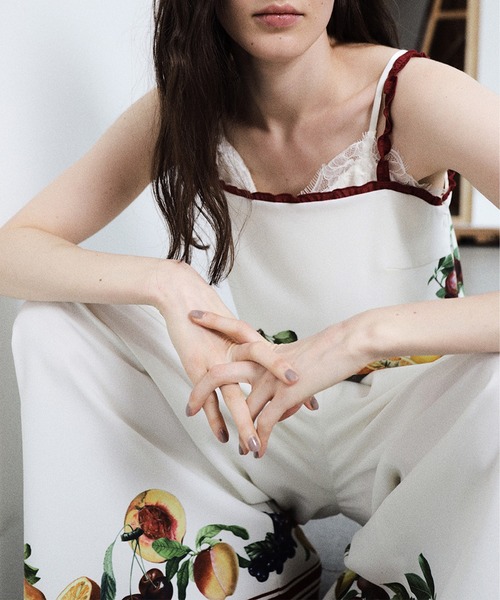 キャミソール MEDI FRUIT SCARF PATTERN CAMI TOPの画像