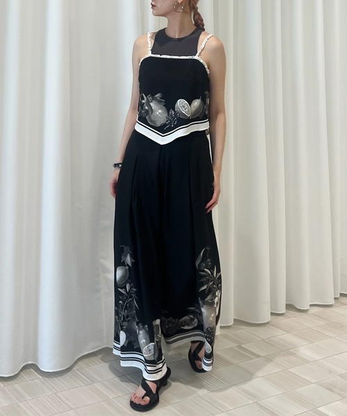 キャミソール MEDI FRUIT SCARF PATTERN CAMI TOPの画像