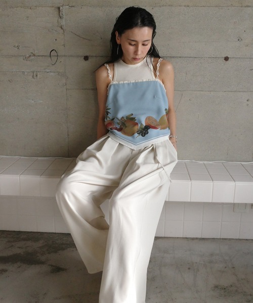 キャミソール MEDI FRUIT SCARF PATTERN CAMI TOPの画像