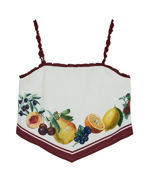 キャミソール MEDI FRUIT SCARF PATTERN CAMI TOPの画像