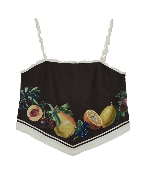 キャミソール MEDI FRUIT SCARF PATTERN CAMI TOPの画像