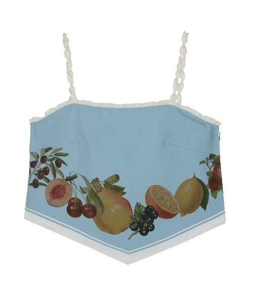 キャミソール MEDI FRUIT SCARF PATTERN CAMI TOPの画像