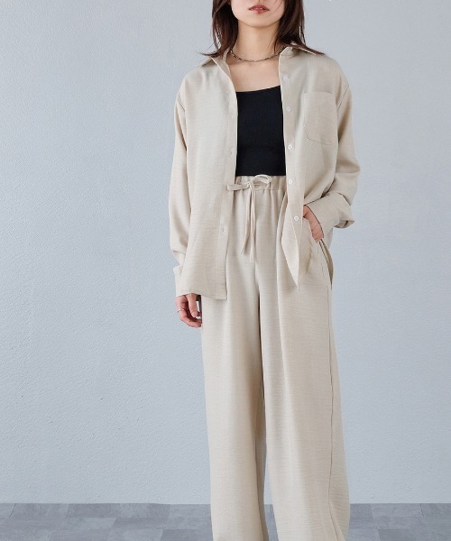 murea セットアップ レギュラーカラーシャツ+リラックスパンツset