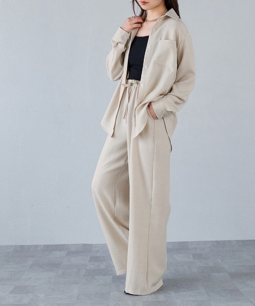 murea セットアップ レギュラーカラーシャツ+リラックスパンツset