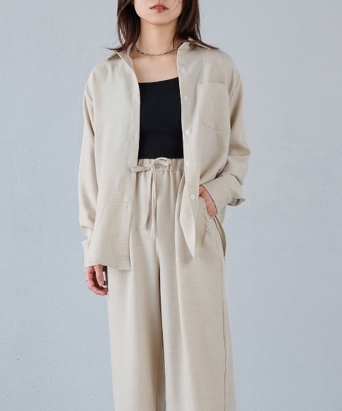 murea セットアップ レギュラーカラーシャツ+リラックスパンツset