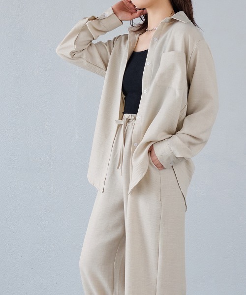 murea セットアップ レギュラーカラーシャツ+リラックスパンツset