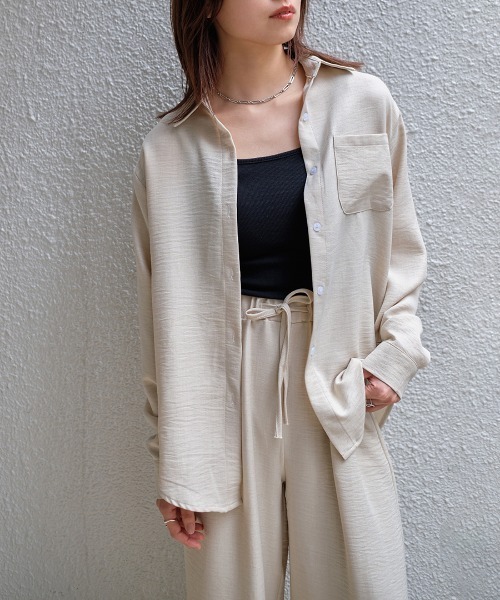murea セットアップ レギュラーカラーシャツ+リラックスパンツset