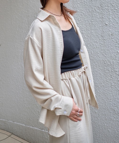murea セットアップ レギュラーカラーシャツ+リラックスパンツset