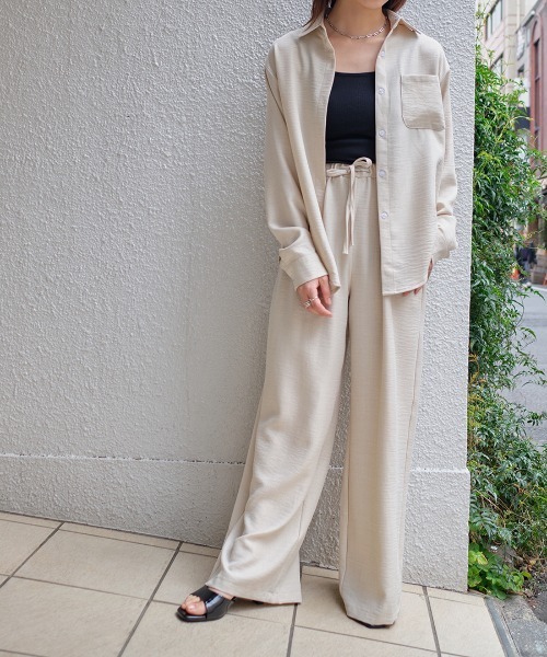 murea セットアップ レギュラーカラーシャツ+リラックスパンツset