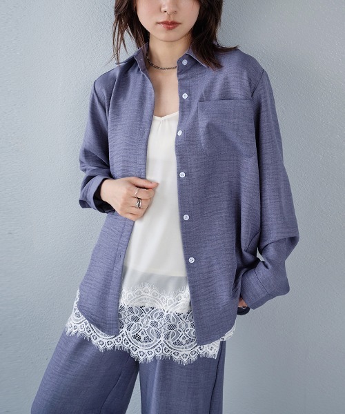 murea セットアップ レギュラーカラーシャツ+リラックスパンツset