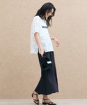 ブラウス シャツ 半袖 ロゴレースTOPS レ...の詳細画像1