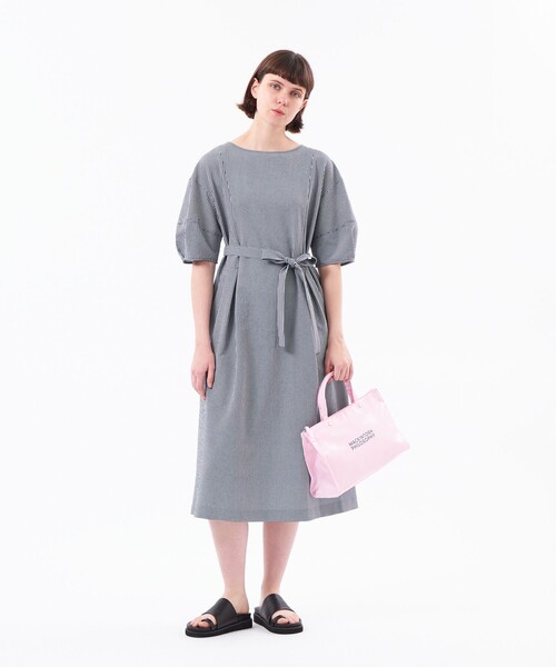 ワンピース 「WEB＆一部店舗限定」パフスリーブサッカーワンピースの画像