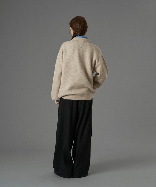 「ONCILY」 ニットカーディガン MEDIUM ベージュ メンズ_画像9