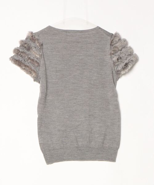 「Riccimie NEW YORK」 半袖ニット 1 グレー レディース_画像2