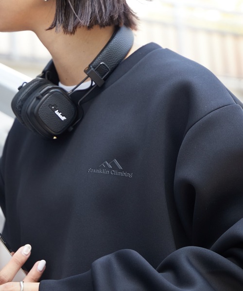 「Franklin Climbing」 スウェットカットソー MEDIUM ブラック メンズ_画像4
