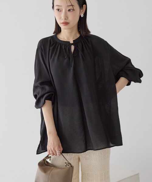 「AMERICAN HOLIC」 長袖ブラウス M ブラック レディース_画像2