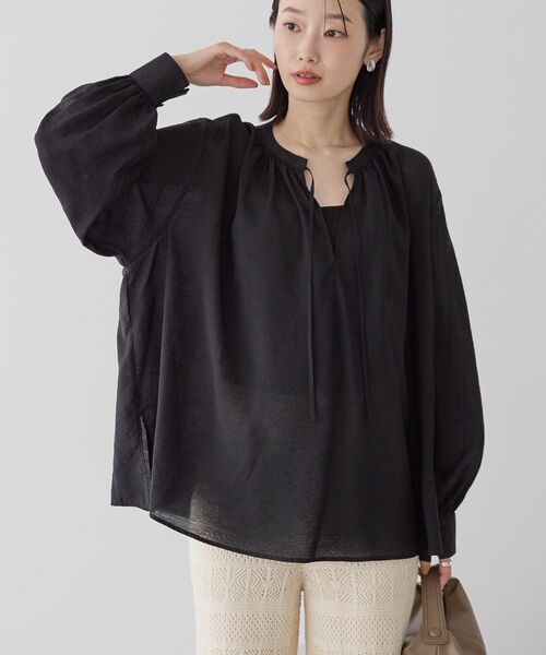 「AMERICAN HOLIC」 長袖ブラウス M ブラック レディース_画像4