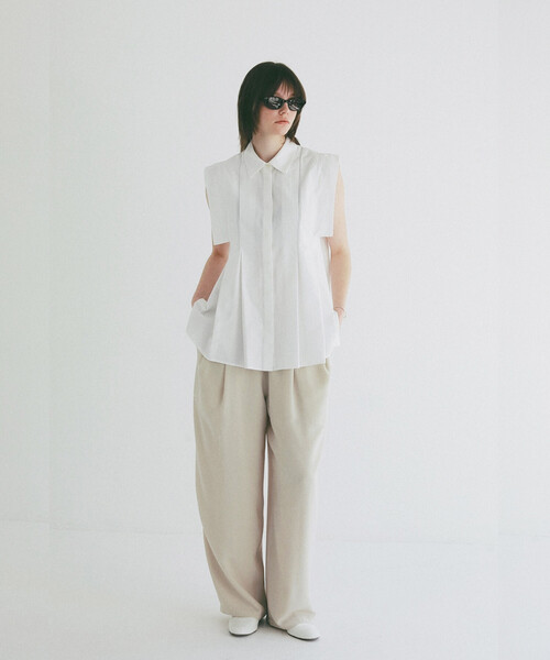 ブラウス シャツ CLANE/クラネ SQUARE SLEEVE SHIRTS/スクエアスリーブシャツ レディースの画像