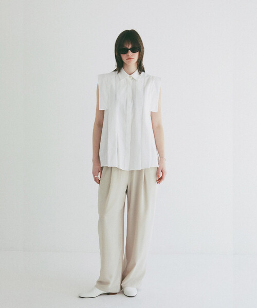 ブラウス シャツ CLANE/クラネ SQUARE SLEEVE SHIRTS/スクエアスリーブシャツ レディースの画像