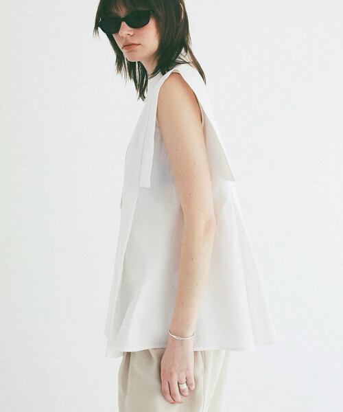 ブラウス シャツ CLANE/クラネ SQUARE SLEEVE SHIRTS/スクエアスリーブシャツ レディースの画像