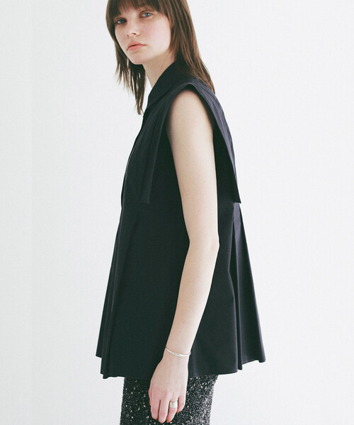 ブラウス シャツ CLANE/クラネ SQUARE SLEEVE SHIRTS/スクエアスリーブシャツ レディースの画像