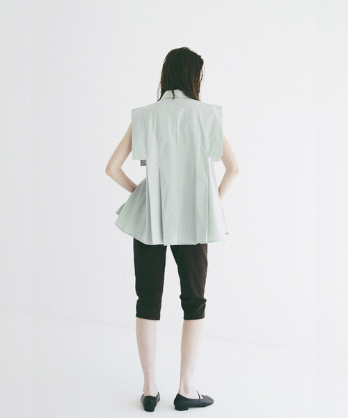 ブラウス シャツ CLANE/クラネ SQUARE SLEEVE SHIRTS/スクエアスリーブシャツ レディースの画像