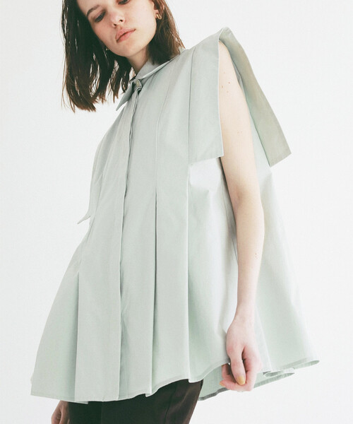 ブラウス シャツ CLANE/クラネ SQUARE SLEEVE SHIRTS/スクエアスリーブシャツ レディースの画像